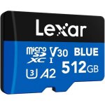 Blue carte micro sd 512go jusqu� 160 mo / s en lecture carte microsdxc uhs - i c10 u3 v30 a2 vid�o full ...