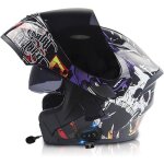 Bluetooth casque moto modulable pour homme femme casques intégral flip - up modulables casque de moto ... Bluetooth casque moto modulable pour homme femme casques intégral flip - up modulables casque de moto ...
