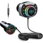 Bluetooth voiture 53 transmetteur fm [basse & hifi ] adaptateur bluetooth voiture radio kit main libre ...