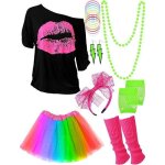 Blulu costume femme annes 80 tenue de fte rtro xxl ensemble 17 pices