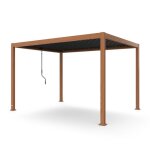 Blumfeldt luminahaven pergola 3x4m acier galvanis� protection uv cadre en aluminium pavillon couleur ...