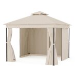 Blumfeldt mondo dual pergola 3x3m avec double toit et moustiquaires pavillon r�sistante aux intemp�ries ...