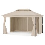 Blumfeldt mondo dual pergola 3x4m avec double toit et moustiquaires pavillon r�sistante aux intemp�ries ...
