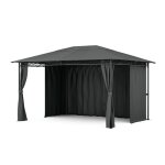 Blumfeldt mondo pergola 3x4 m pavillon avec structure m�tallique et 4 parois lat�rales