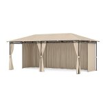 Blumfeldt mondo pergola 3x6m avec cadre m�tallique pavillon 4 parois lat�rales polyester 160 g r�sistant ...
