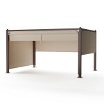 Blumfeldt pantheon cortina pergola 3x4m r�sistant aux intemp�ries aluminium thermolaqu� pavillon volets ...