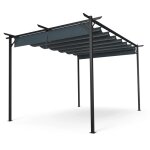 Blumfeldt pantheon robust pergola 3x4 m r�sistante aux intemp�ries acier thermolaqu� r�glable montag ...