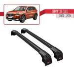 Pour bmw x1 (u11) 2023 - 2024 barres de toit ace - 2 railing porte - bagages de voiture / noir
