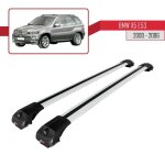 Pour bmw x5 (e53) 2000 - 2006 barres de toit ace - 1 railing porte - bagages de voiture / gris