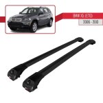 Pour bmw x5 (e70) 2006 - 2013 barres de toit ace - 1 railing porte - bagages de voiture / noir