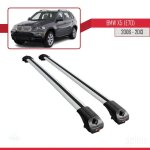 Compatible avec bmw x5 (e70) 2007 - 2013 ace - 1 barres de toit railing porte - bagages de voiture gris ...
