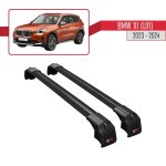 Pour bmw x5 (f15) 2014 - 2018 barres de toit ace - 2 railing porte - bagages de voiture / noir