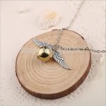Collier - harry potter - vif dor - argent - longueur 50 cm - pendentif en alliage de zinc