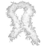 Boa en plumes noires accessoires de costumes de mascarade pour femmes(blanc)