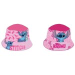Bob enfant lilo et stitch - casquette disney rose taille 52 cm