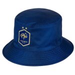 Bob r�versible - fff - taille unique - coton - bleu - sportswear