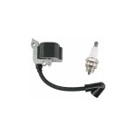 Bobine dallumage avec bougie - aimoonsa - 4140 400 1308 - compatible stihl fs38 / fs55 / km55 - noir ...