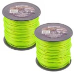 Bobine de fil 100 m pour d�broussailleuse coupe - bordure - fil en �toile �24 mm - lot de 2