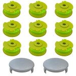 Bobine fil coupe bordure de rechange ac80rl3 compatible ryobi one + 18v 24v 40v �2mm l34m [lot 9 bobines ...