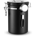 Bocal � caf� herm�tique en acier inoxydable - convient pour les grains de caf� le sucre glace et le marc ...