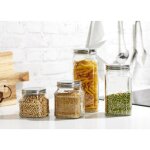 Bocal de conservation en verre carr� couvercle inox de 065l � 19l