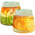 Bocaux fermentation 2x1000ml 2 ouvertures verre kimchi choucroute diy alimentation