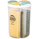 Bocaux de rangement herm�tiques � 4 compartiments avec couvercle bo�tes de rangement pour c�r�ales aliments ...