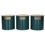 Bocaux de rangement kitchencraft pour th� caf� et sucre - ensemble de 3 pi�ces en teal de 1l