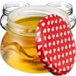 Bocaux en verre 300ml kadax raja 100pcs avec couvercles coeurs