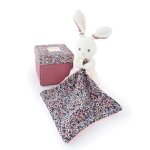 Doudou - doudou et compagnie - pantin lapin - rose - double face ultra - doux - 12 cm