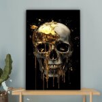 Bois massif cadre impression sur toile decoration murale peinture 40x60 cm chambre tableau salon or - ...