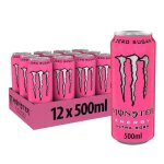 Boissons énergisantes sans sucre monster energy - monster energy ultra zero sugar - rosá pack de 12 Boissons énergisantes sans sucre monster energy - monster energy ultra zero sugar - rosá pack de 12