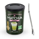 Boisson instantan�e matcha coco 150 g + paille inox avec filtre
