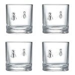 Boite de 4 verres  whisky abeille 32 cl - la rochere