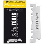 Boite de 50 lames pour rasoir droit coupe - choux lame interchangeable - barber tools