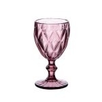 Boite de 6 verres  pied 25 cl diamond rose - trend
