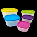 Bo�tes alimentaires herm�tiques - siroco - lot de 5 - sans bpa - empilables - anti - fuite