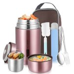 Botes alimentaires isothermes 1000ml boite isotherme repas chaud porte - aliments en acier inoxydable ...