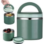 Boîte alimentaire isotherme - marque non spécifiée - 11. 8cm - acier inoxydable - vert - 630ml Boîte alimentaire isotherme - marque non spécifiée - 11. 8cm - acier inoxydable - vert - 630ml