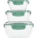 Bo�te alimentaire - excellent - ko - 024001550tmze - 3 pi�ces - vert fonc� - �tanche et micro - ondes ...