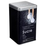 Bote  sucre en poudre mtal noir relief ii - five