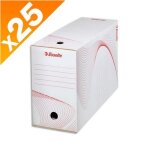 Bo�tes � archives - esselte - lot de 25 - dos de 15 cm - 3 grilles d?indexation - sous cerclage