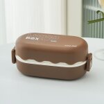Boîte à bento double couche micro - ondable plastique de grande capacité boîte à lunch scellée pique ... Boîte à bento double couche micro - ondable plastique de grande capacité boîte à lunch scellée pique ...