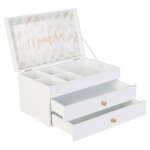 Bote  bijoux 2 tiroirs blanche - sophia