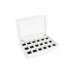 Bote  bijoux - wadiga - 30 x 20 x 5 cm - bois mdf - verre - 18 compartiments