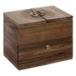 Boite  bijoux jiling en bois 16x14cm - atmosphera createur dinterieur