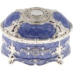 Bote  bijoux vintage ovale maille dcorative  collectionner pour bagues boucles doreilles cadeau ...