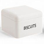 Bo�te � biscuit m�tal kitchen - utility - blanc 20x14cm