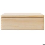 Bo�te en bois de pin massif avec couvercle et poign�es vidaxl