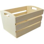 Bo�te en bois style cagette 35x24x20 cm - polyvalent : meuble � jouets panier � legumes rangement photos ...